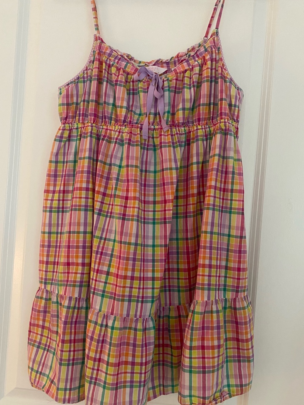 Victoria’s Secret Colorful Plaid Babydoll Tank